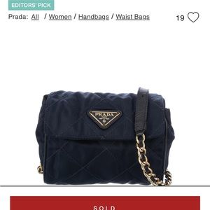 Prada Quilted Tessuto Crossbody Bag